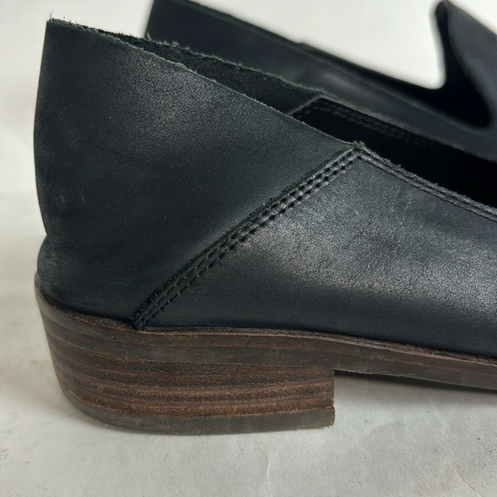 Lucky Brand Womens Cahill Flats Loafers Slip On Black Leather - Picture 3 of 15